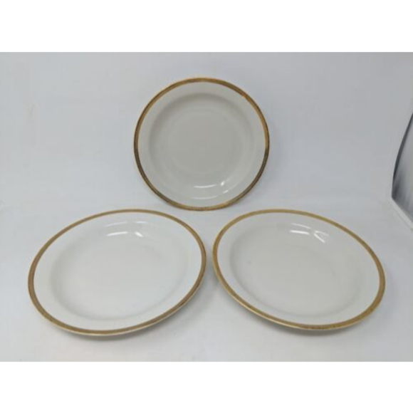 PMR Bavaria Jaeger & Co Germany Bowl Plate 9" Lot of 3 VTG Antique MCM Gold Trim - Picture 1 of 12